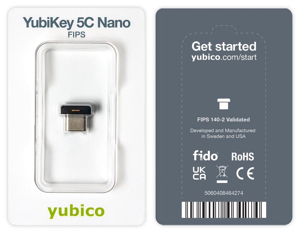 YubiKey 5C Nano FIPS Package